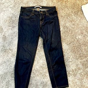 Cropped, dark wash Jbrand jeans